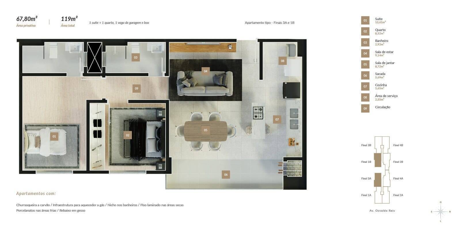 Apartamento à venda com 2 quartos, 67m² - Foto 30