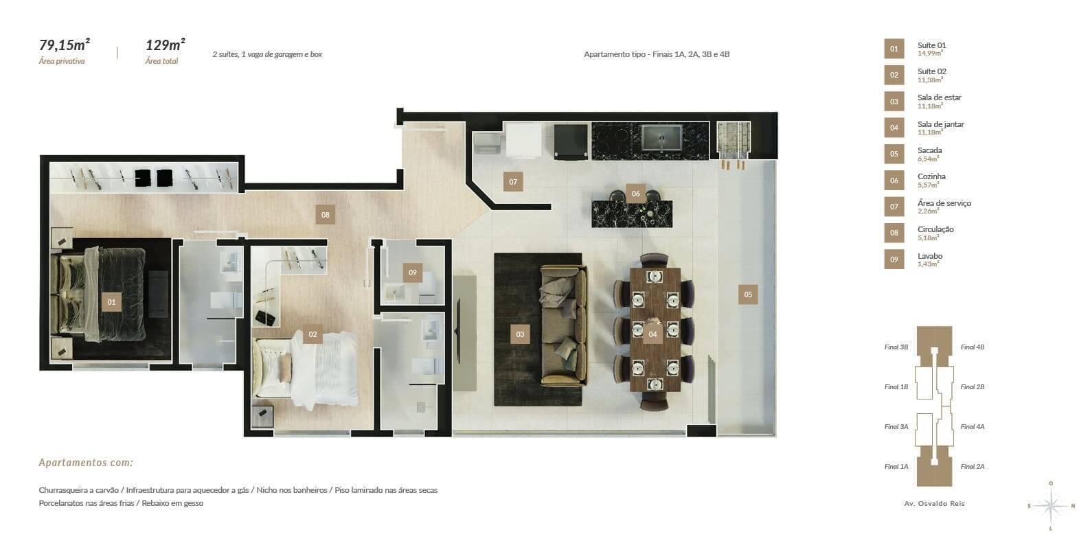 Apartamento à venda com 2 quartos, 67m² - Foto 29