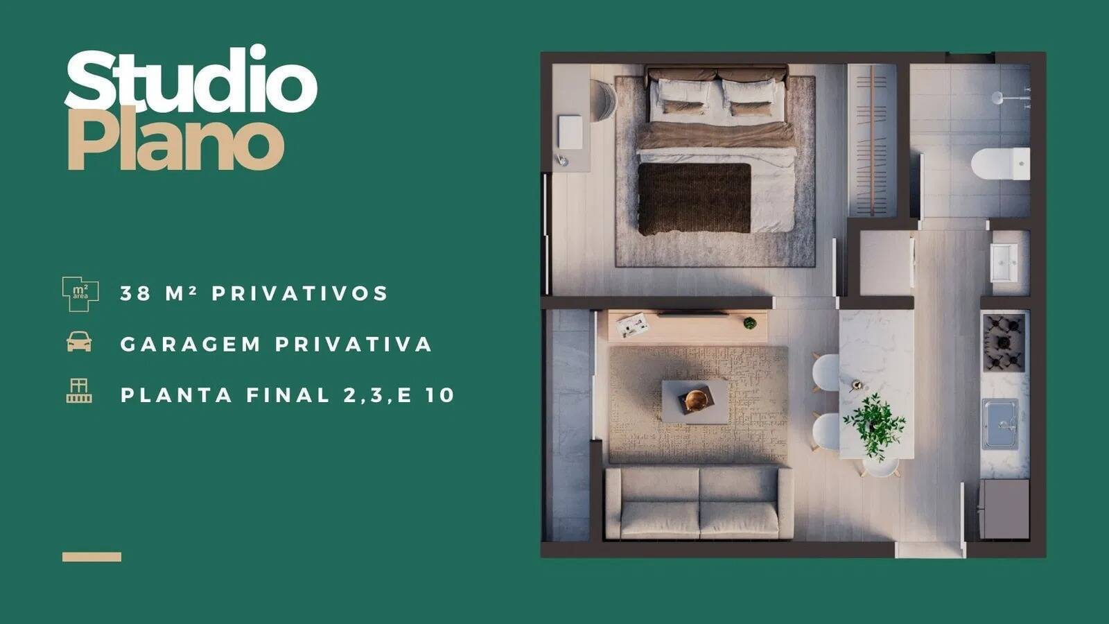 Apartamento, 1 quarto - Foto 2