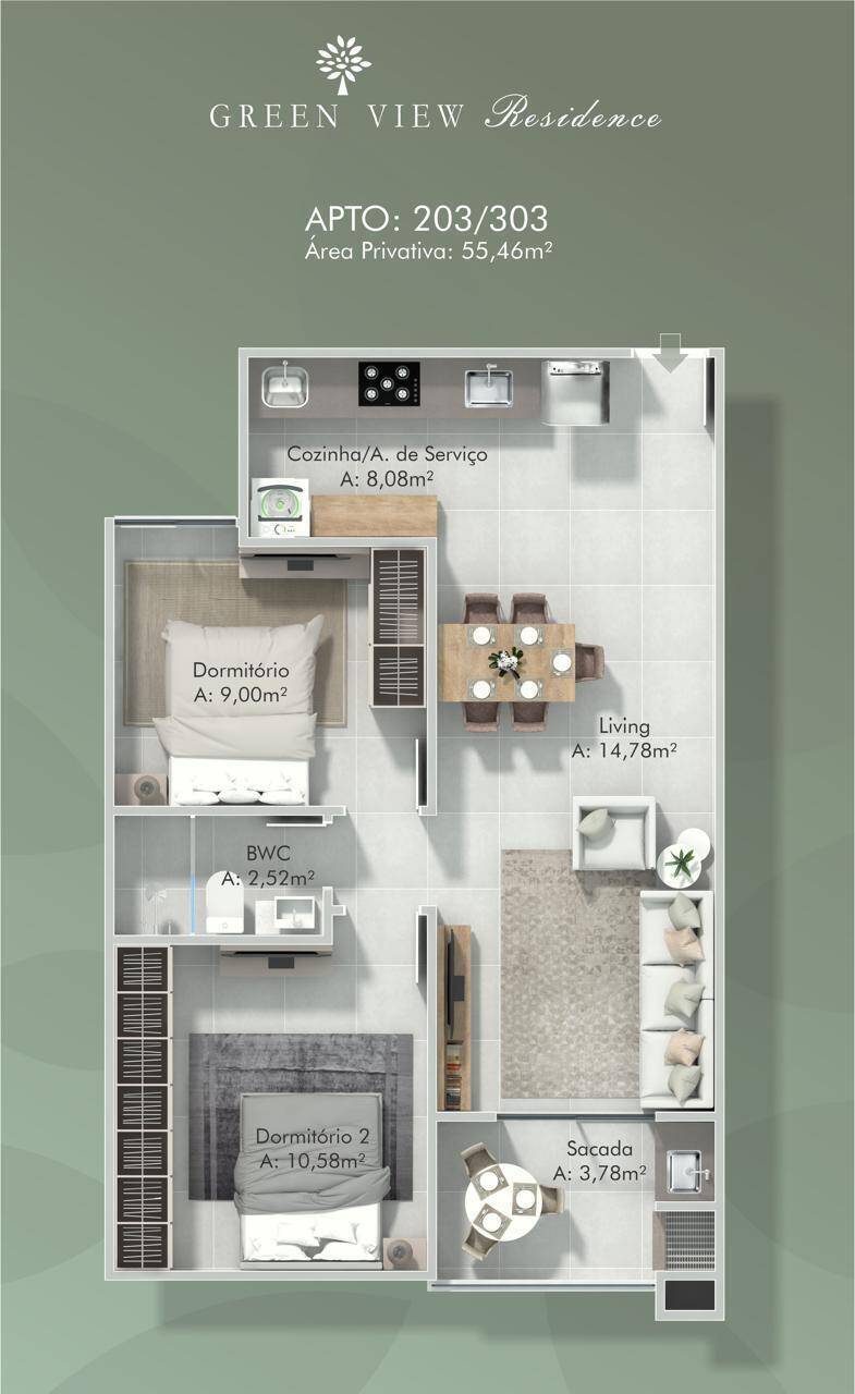 Apartamento à venda com 2 quartos, 55m² - Foto 13