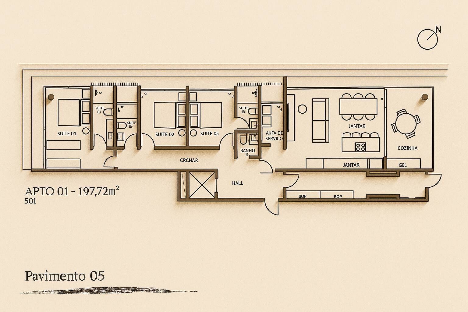 Apartamento, 3 quartos, 197 m² - Foto 7