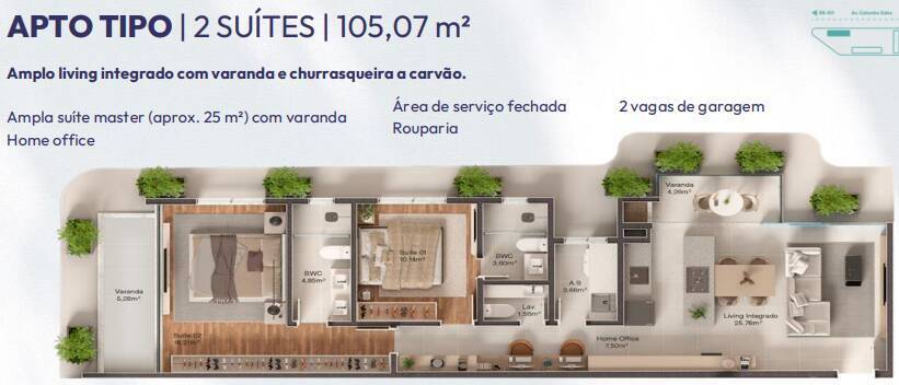 Apartamento, 2 quartos, 105 m² - Foto 46