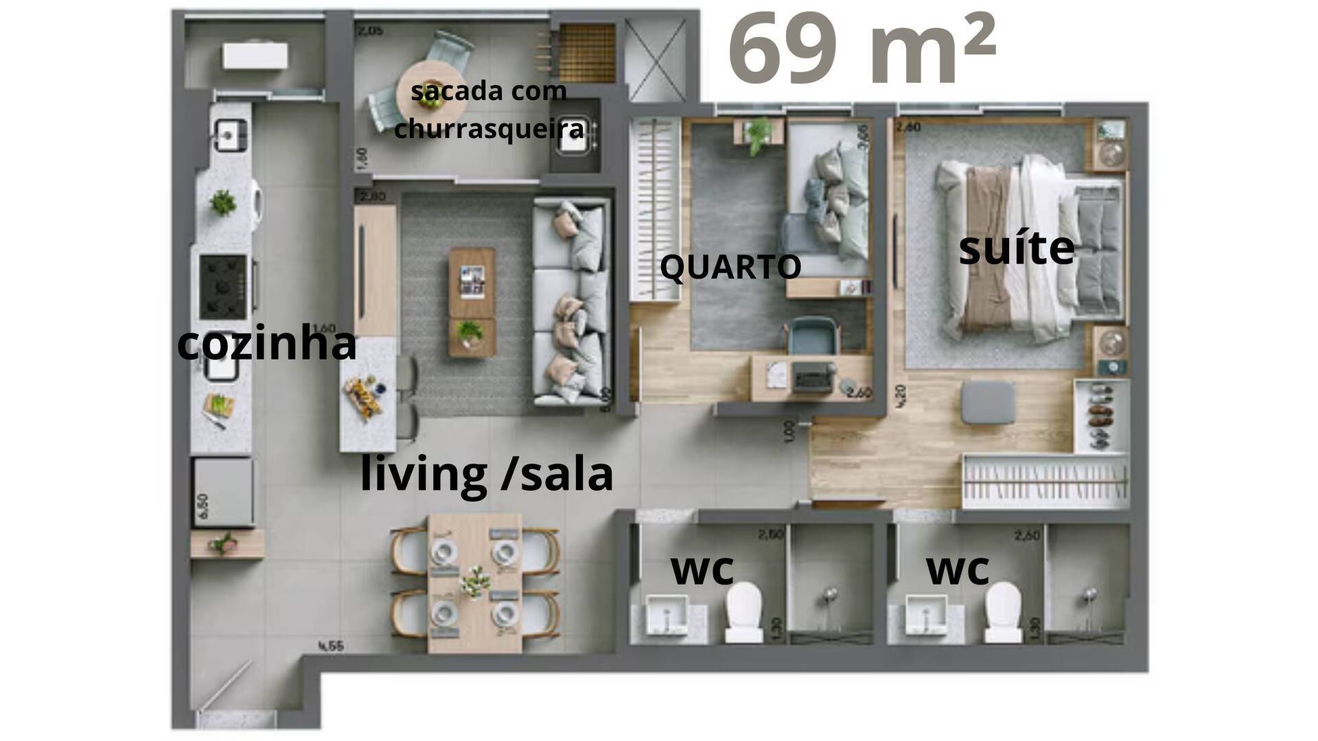 Apartamento, 2 quartos, 69 m² - Foto 53