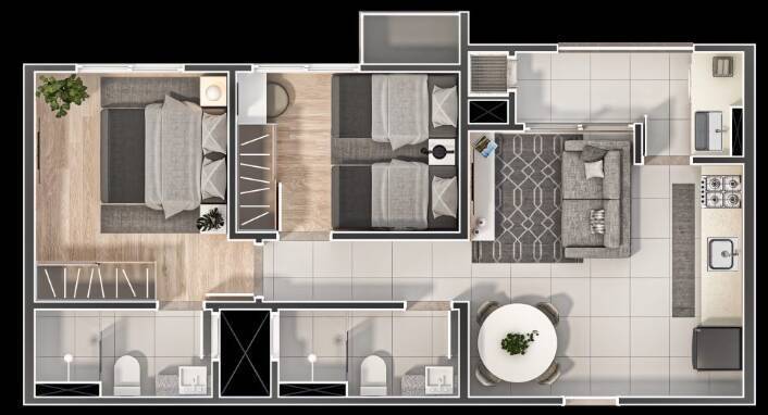 Apartamento à venda com 2 quartos, 56m² - Foto 20