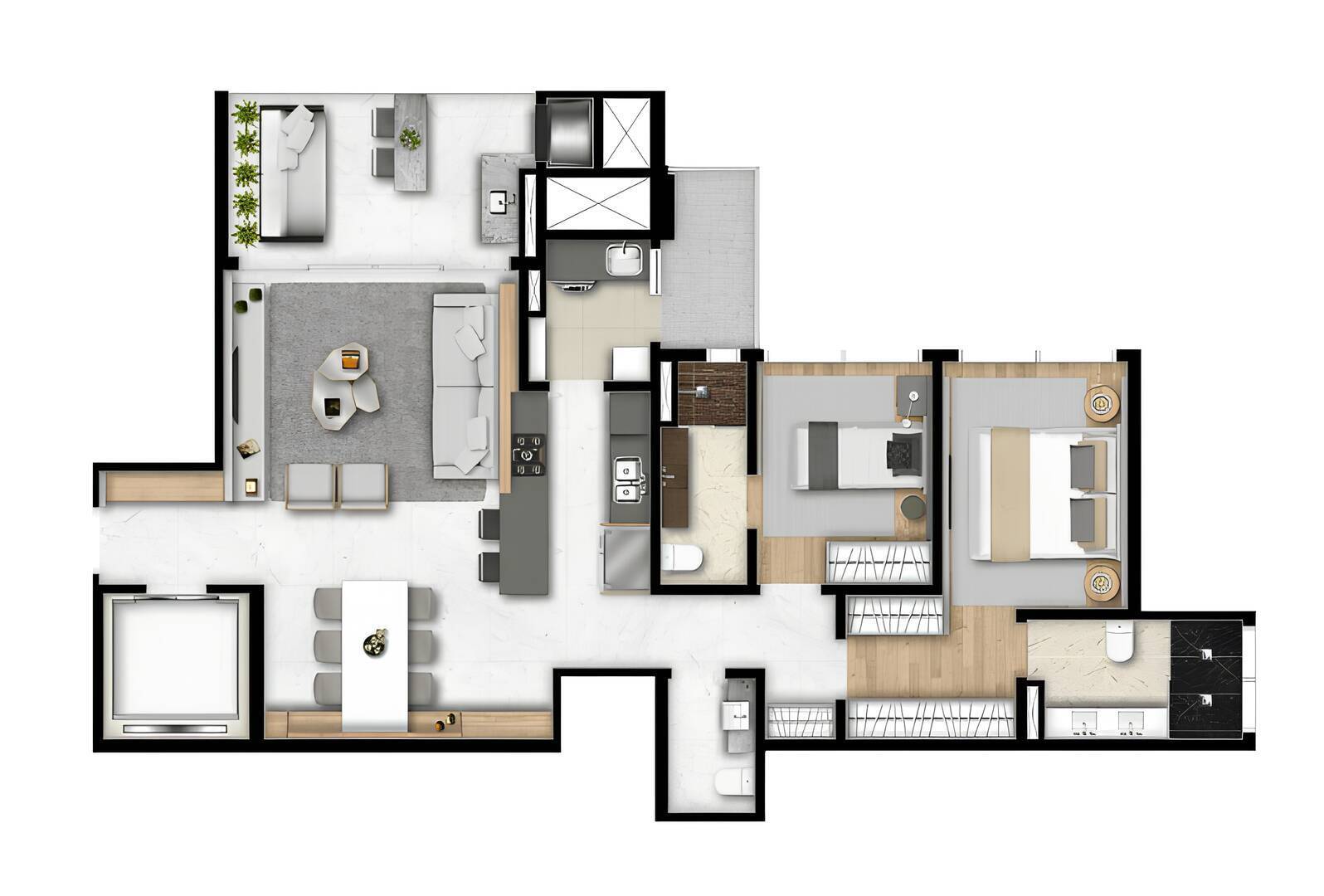 Apartamento à venda com 2 quartos, 128m² - Foto 44