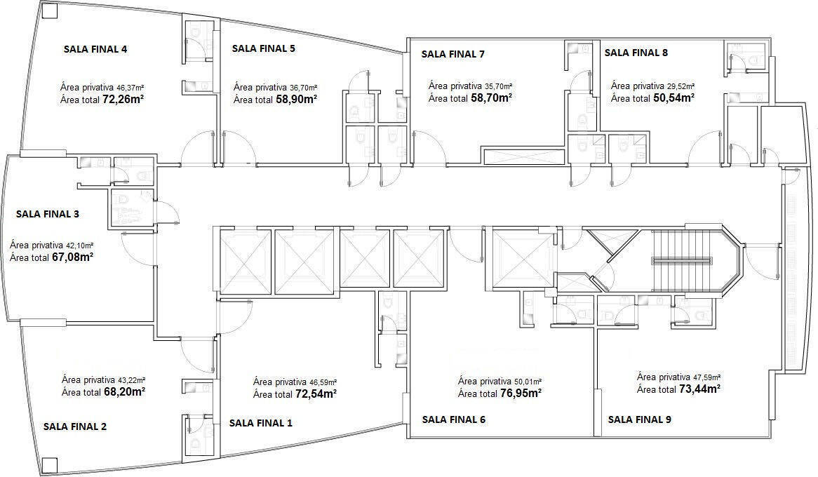 Conjunto Comercial-Sala para alugar, 46m² - Foto 12