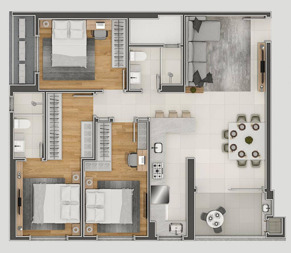 Apartamento, 2 quartos, 73 m² - Foto 61