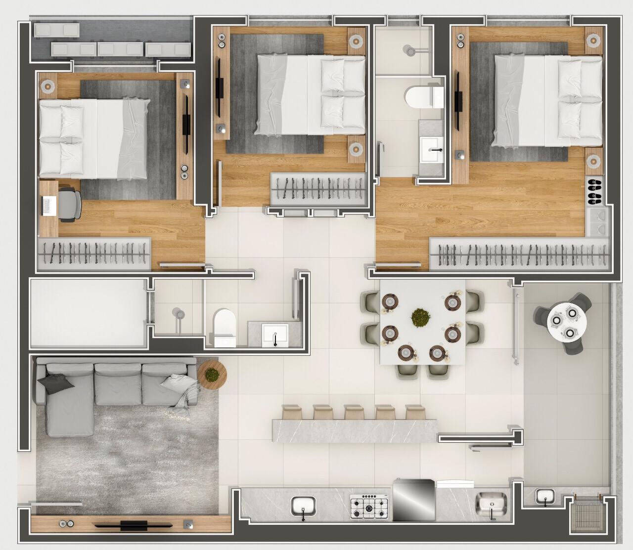 Apartamento, 2 quartos, 73 m² - Foto 62