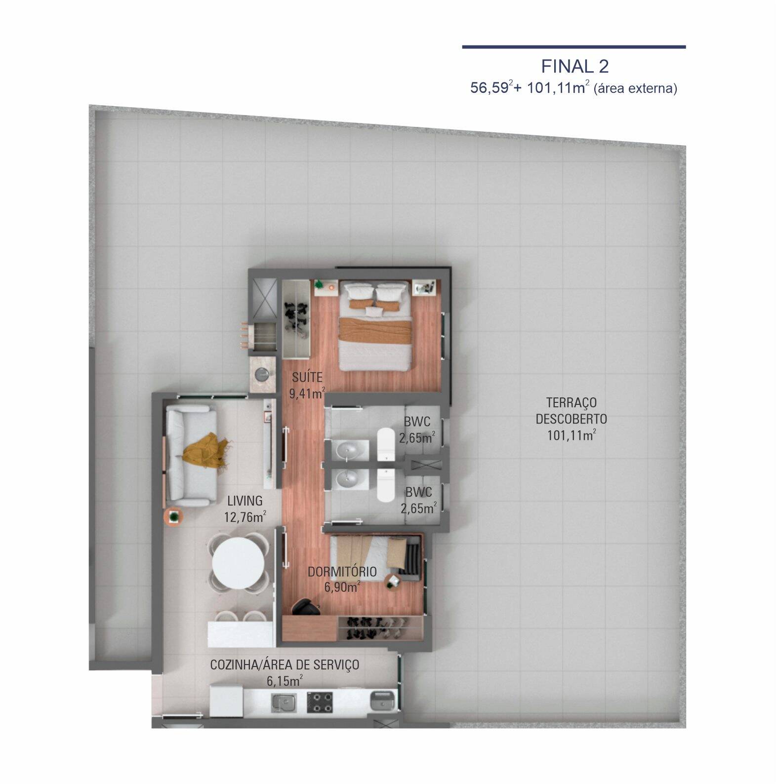 Apartamento, 2 quartos, 55 m² - Foto 16