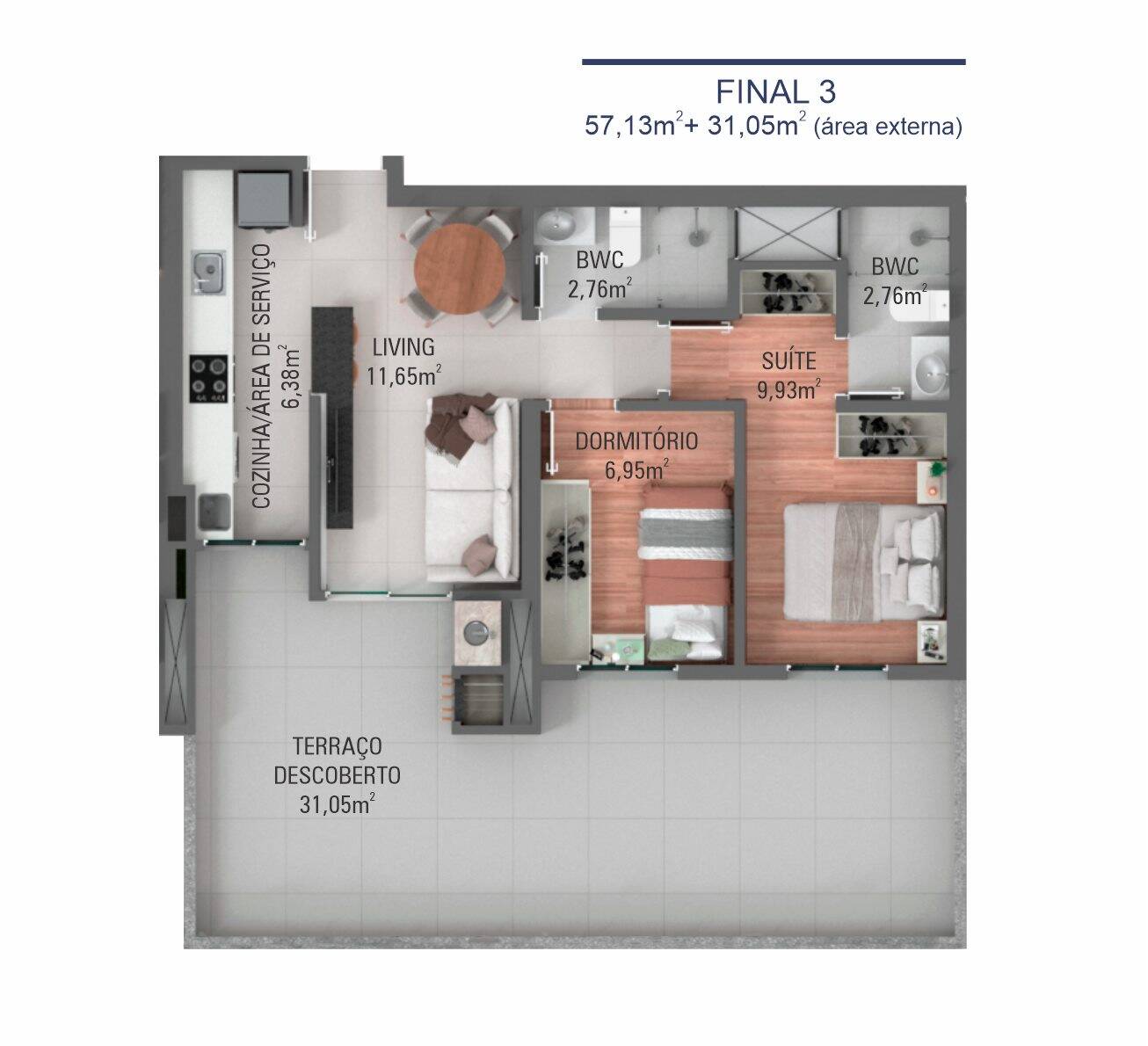 Apartamento, 2 quartos, 55 m² - Foto 17