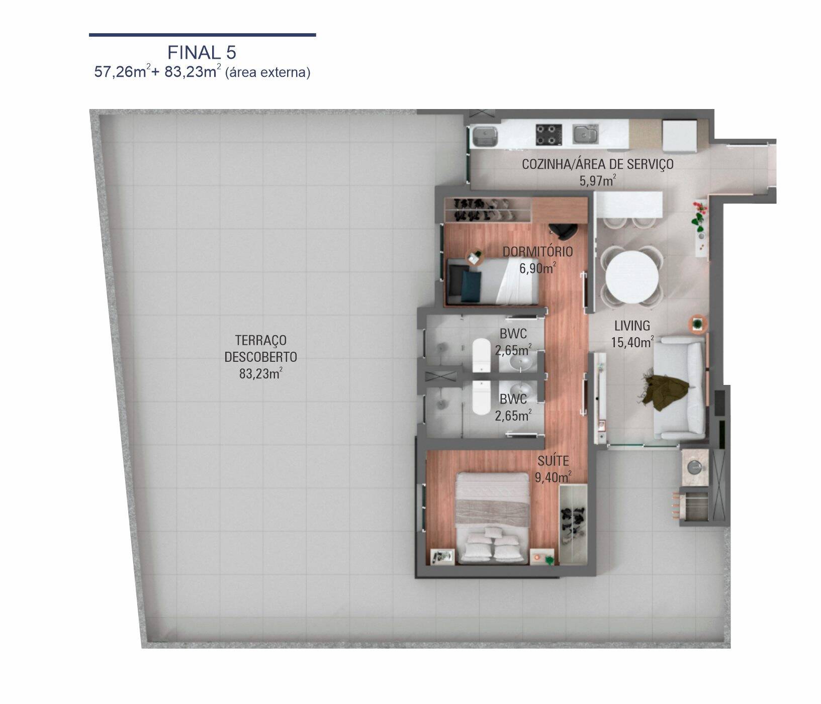 Apartamento, 2 quartos, 55 m² - Foto 19