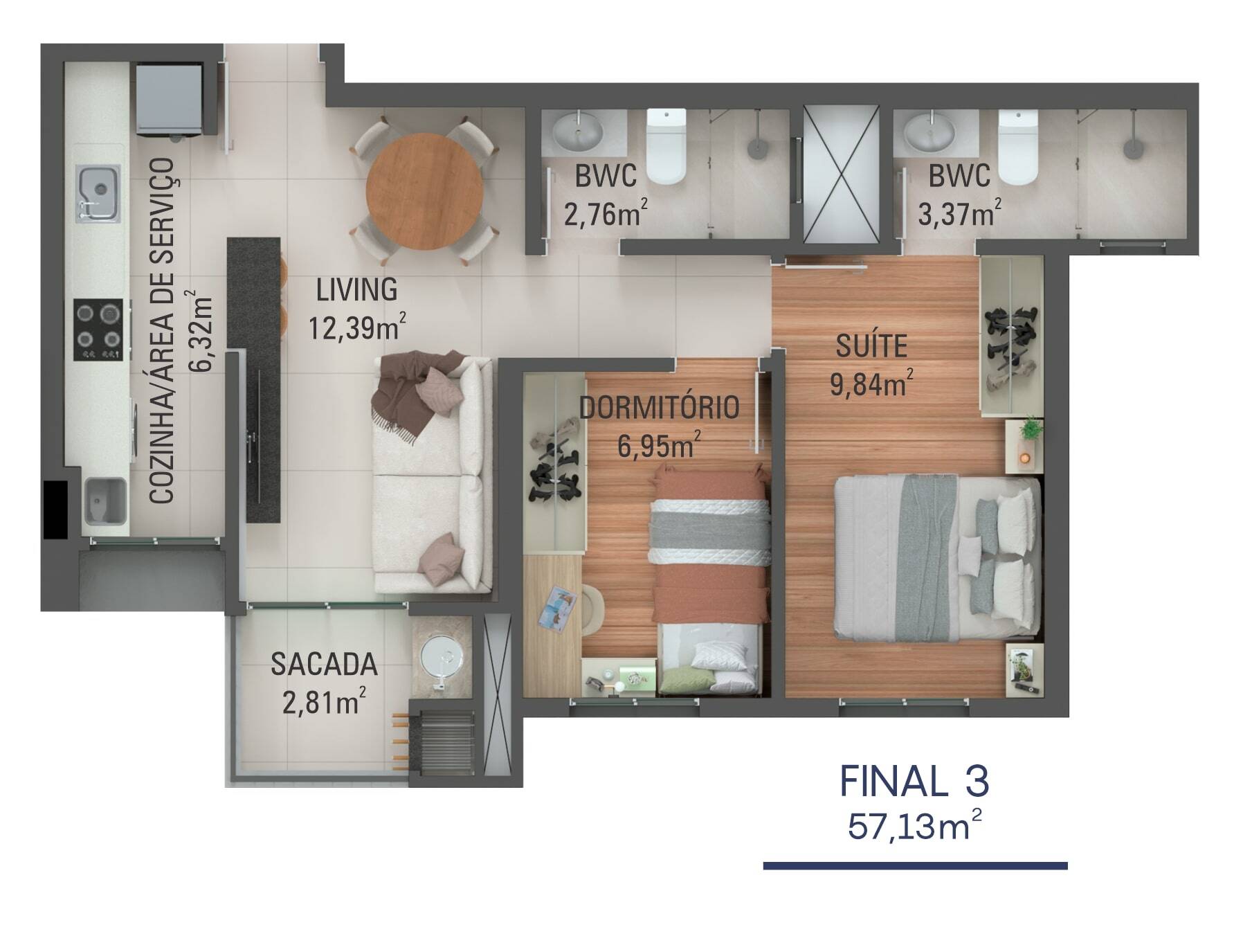 Apartamento, 2 quartos, 55 m² - Foto 23