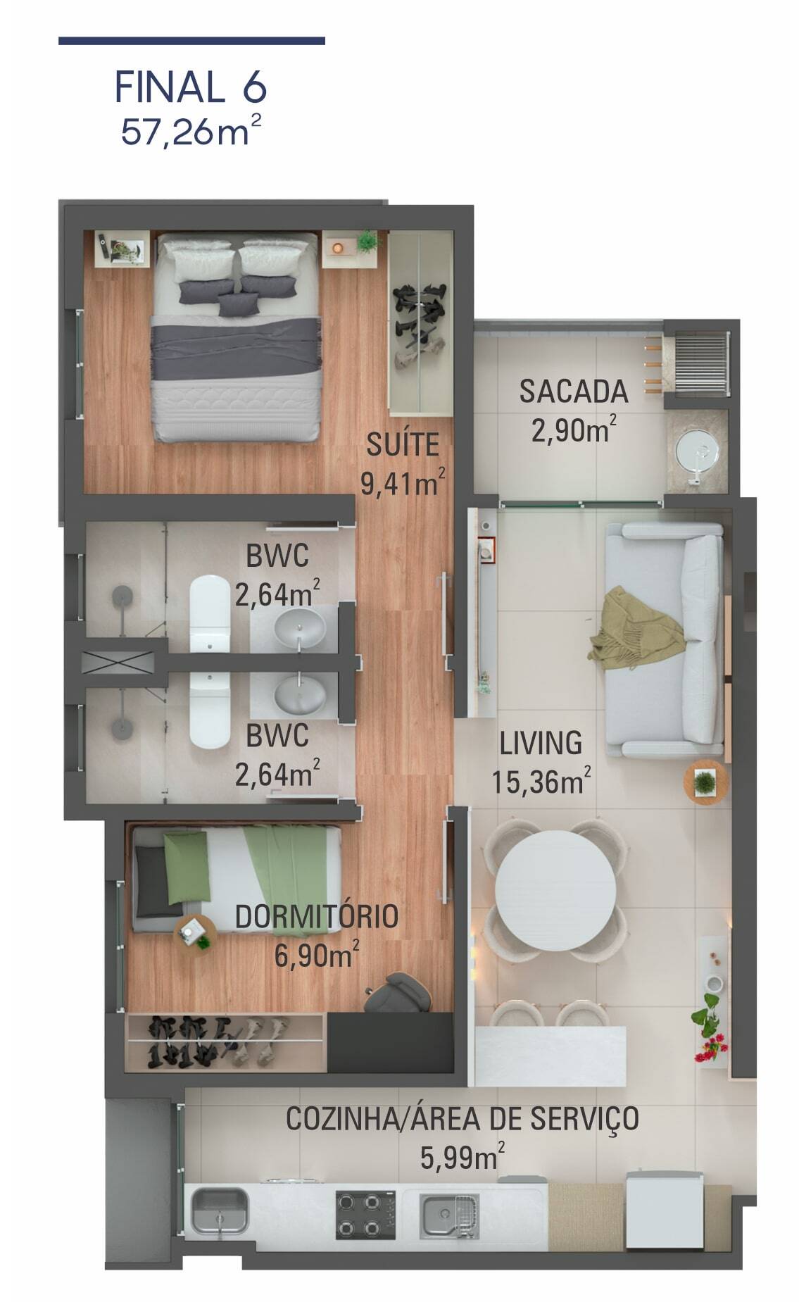 Apartamento, 2 quartos, 55 m² - Foto 26