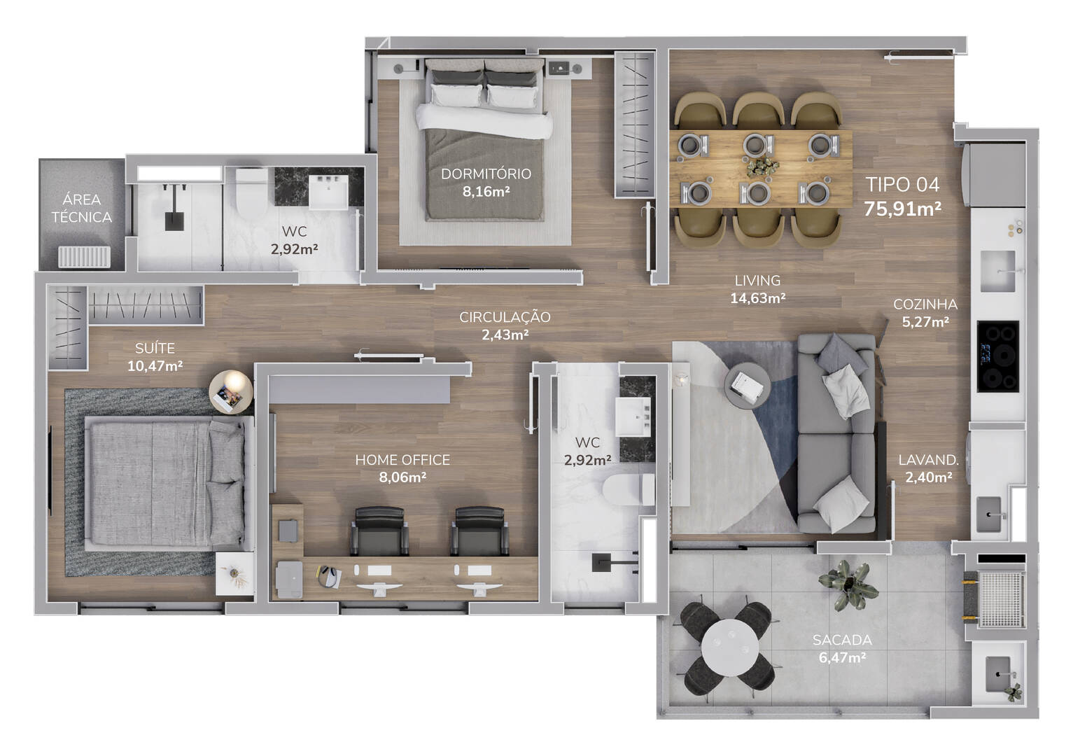 Apartamento à venda com 3 quartos, 75m² - Foto 25