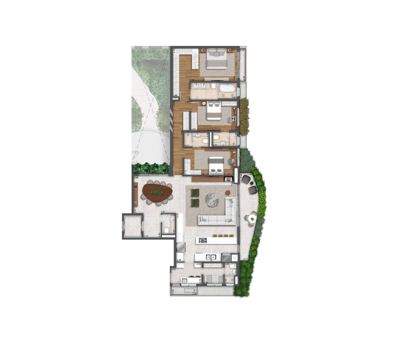 Apartamento à venda com 3 quartos, 200m² - Foto 23