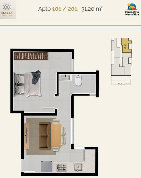 Apartamento, 2 quartos, 45 m² - Foto 19