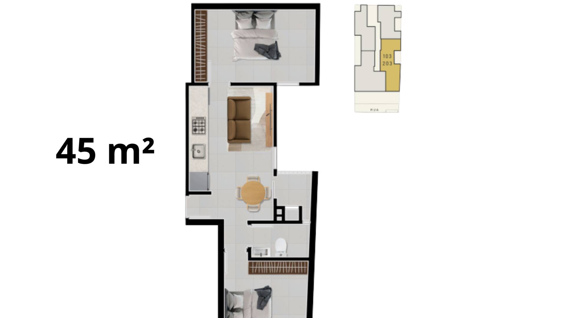 Apartamento, 2 quartos, 45 m² - Foto 20