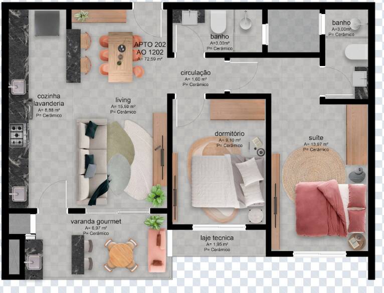 Apartamento à venda com 2 quartos, 69m² - Foto 22