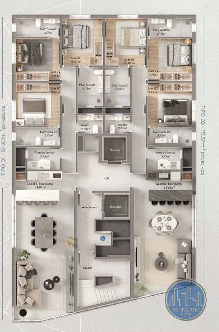 Apartamento à venda com 3 quartos, 124m² - Foto 13